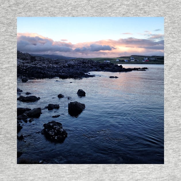 Sunset across the coastline near Ullinish on the west coast of Skye by richflintphoto